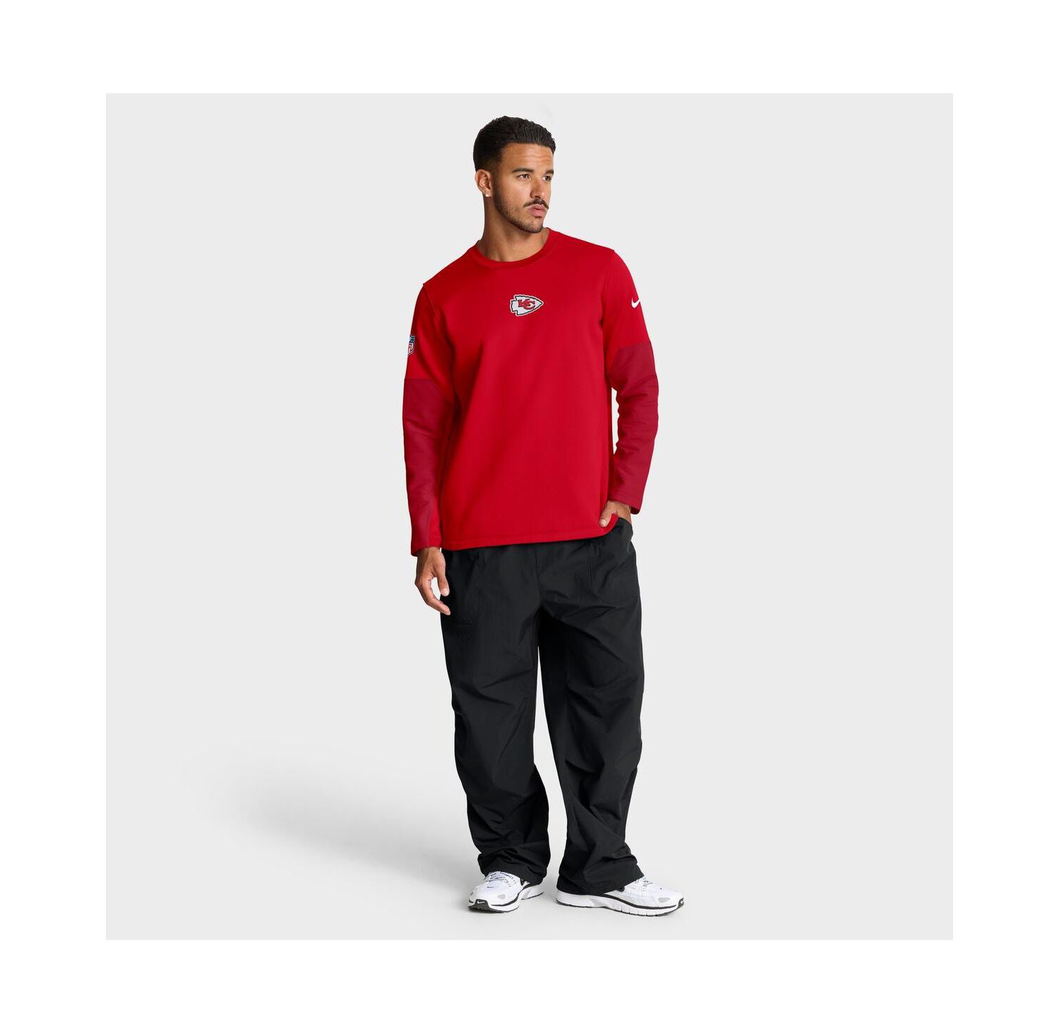 Men's Red Kansas City Chiefs Sideline Scripted to Win Performance Long Sleeve T-Shirt
