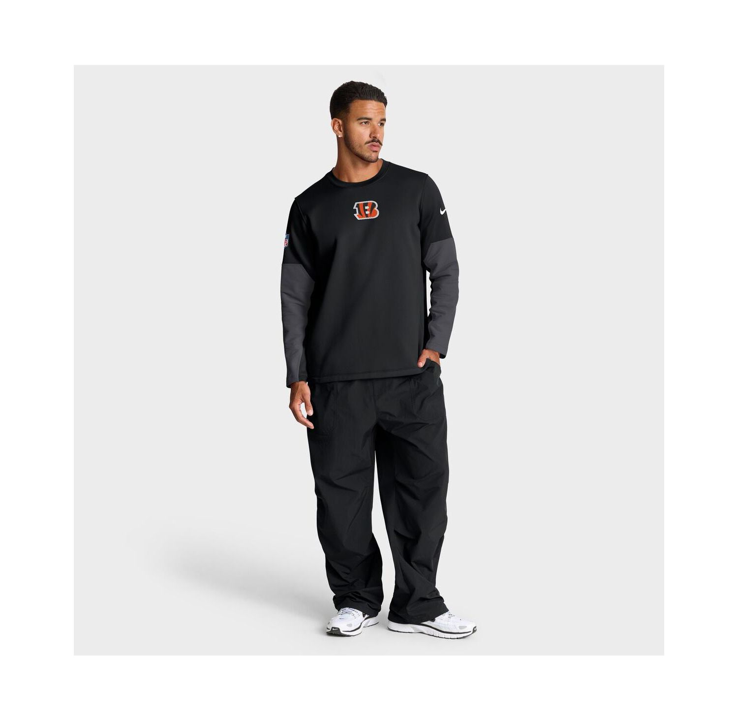Men's Black Cincinnati Bengals Sideline Scripted to Win Performance Long Sleeve T-Shirt