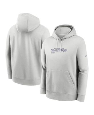 Nike - Men's Gray Baltimore Ravens Edge Pack French Terry Club Pullover Hoodie