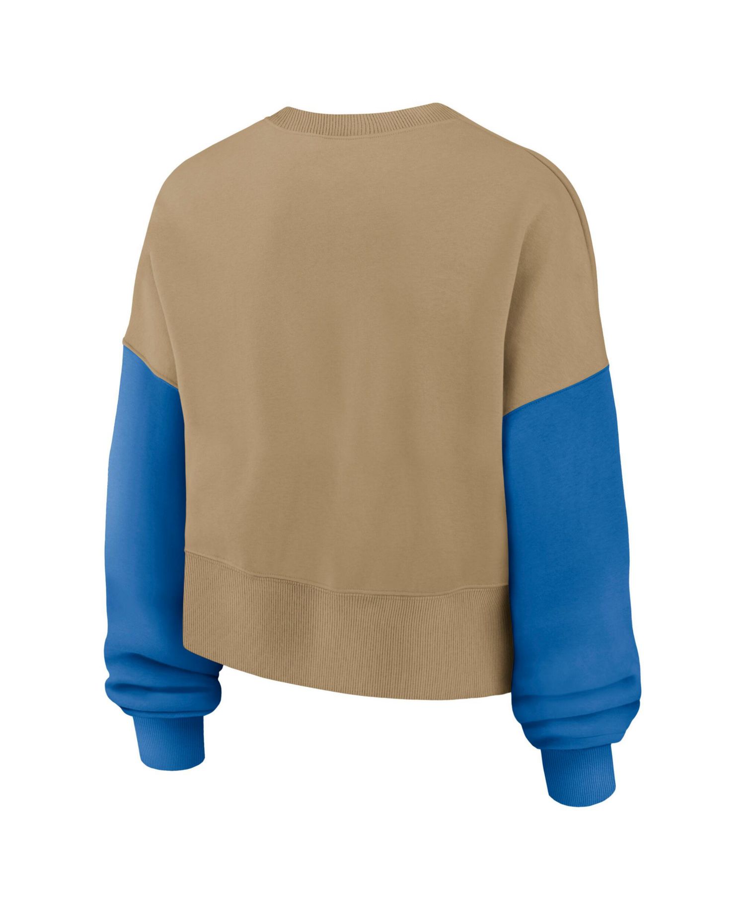 Women's Tan Detroit Lions Oversized Rewind Pullover Sweatshirt