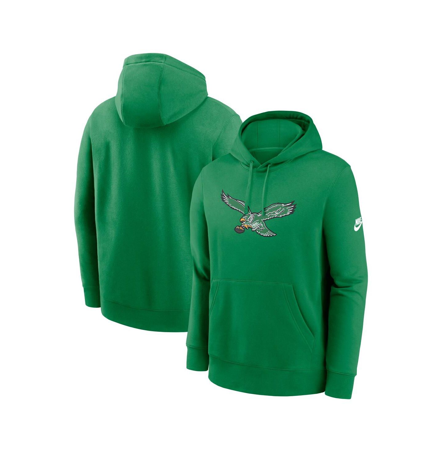 Мужское худи Nike Kelly Green Philadelphia Eagles Club Fleece Pullover — фото 1