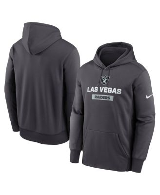 Nike - Men's Anthracite Las Vegas Raiders Toss Sweep Performance Pullover Hoodie