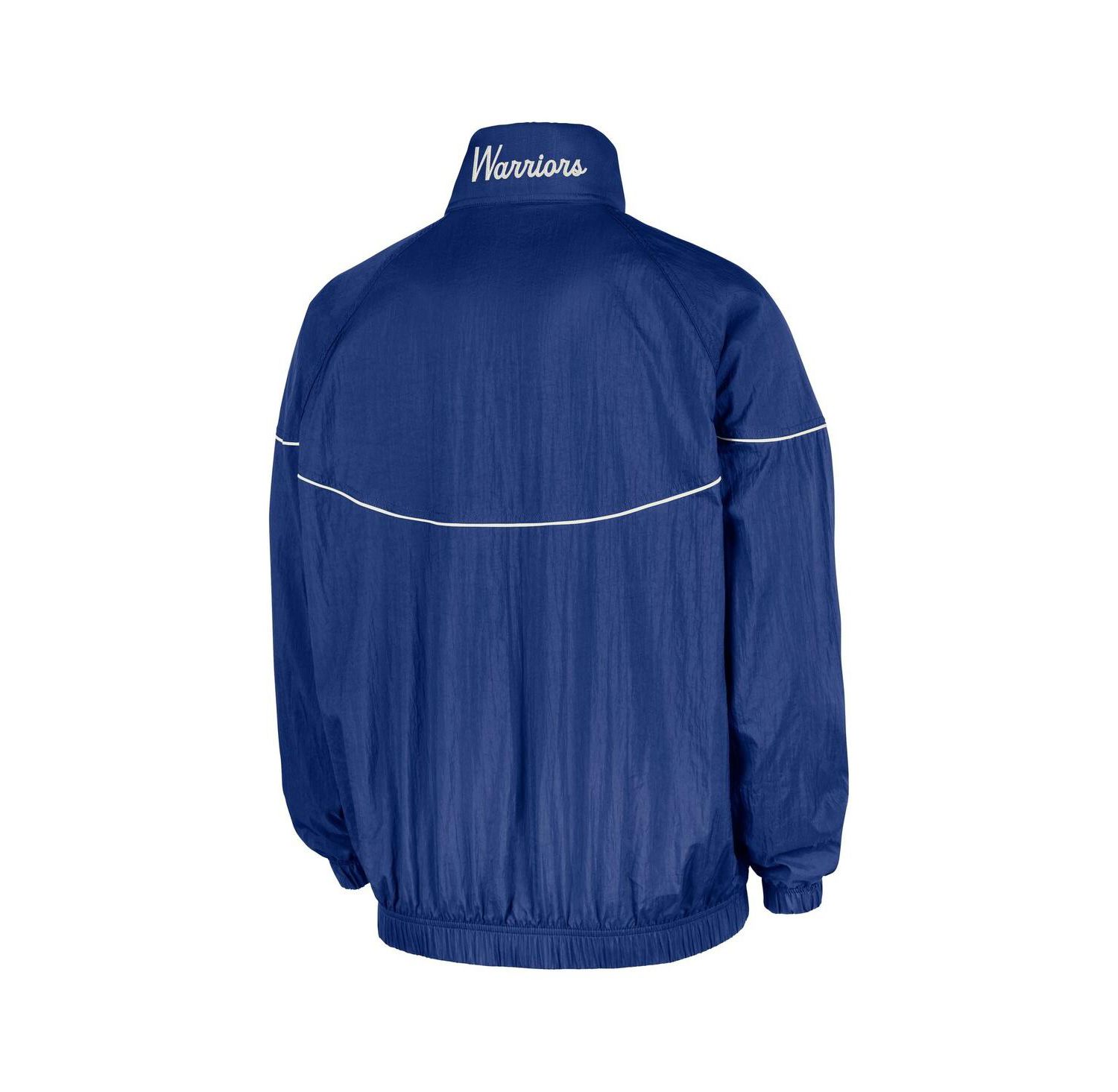 Men's Royal Golden State Warriors Courtside Wind Runner Woven Half-Zip Jacket