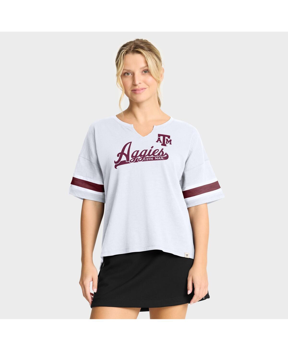 Fanatics Women's White Texas A&m Aggies Hometown Premium Script T-shirt In White