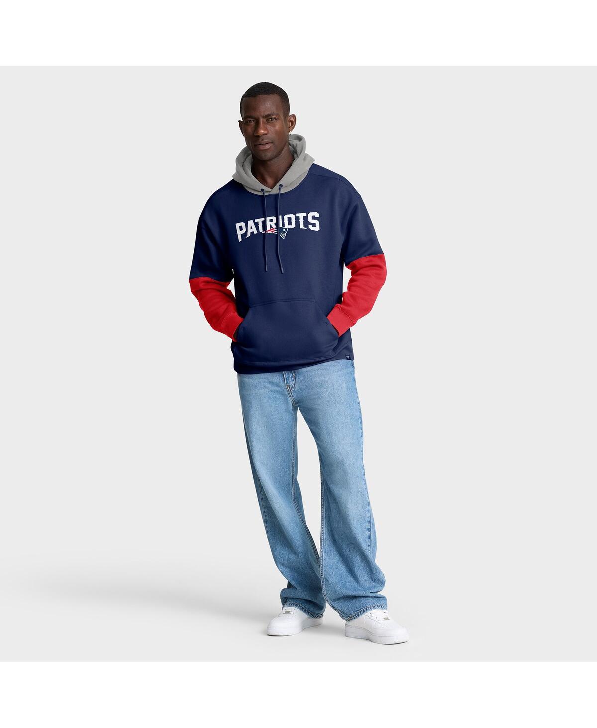 Fanatics Men's Navy New England Patriots Helmet Pullover Hoodie In Blue