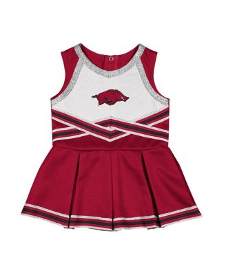 Girls Baby Boys and Girls Cardinal Arkansas Razorbacks Lollipop Park Cheer Dress