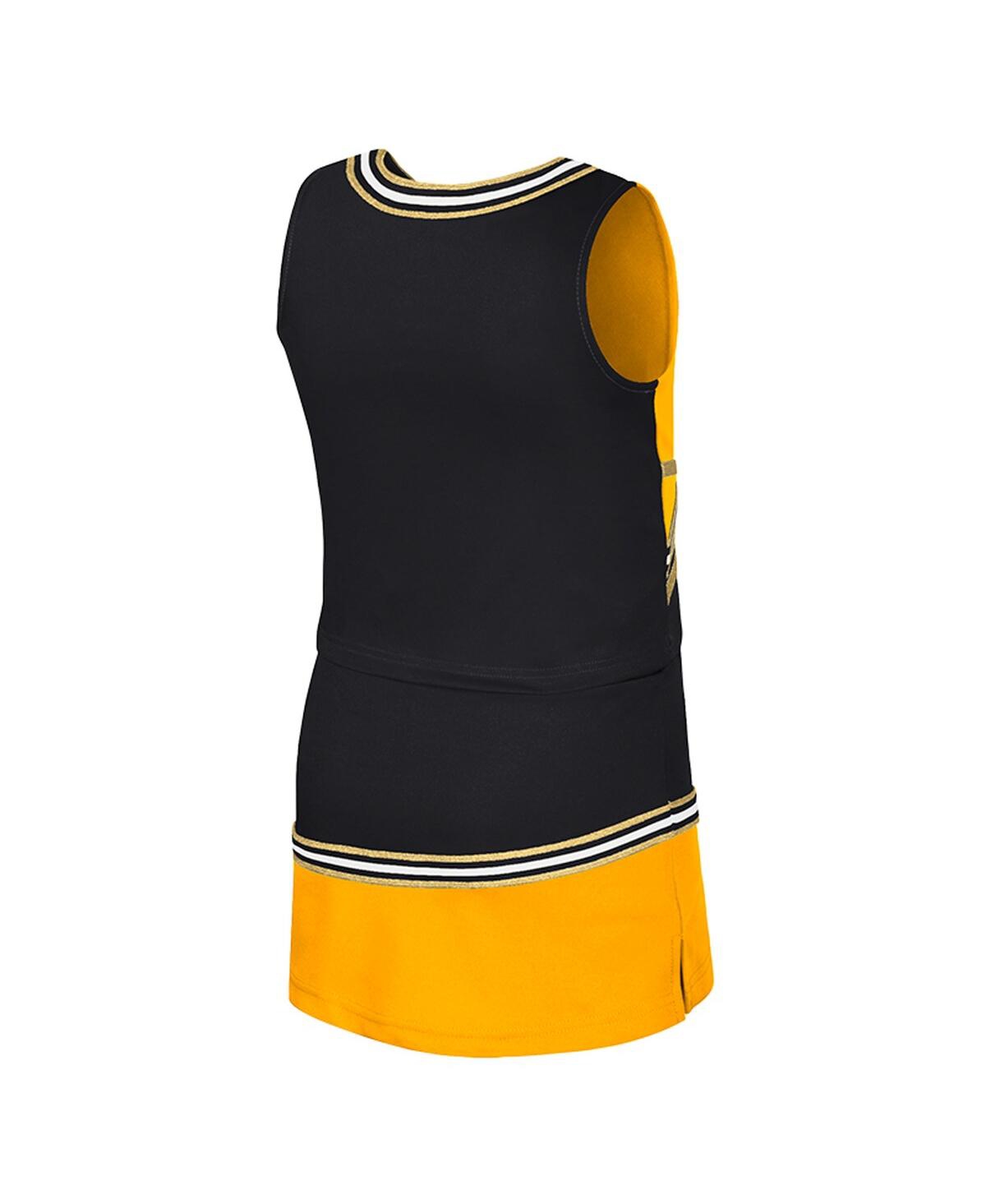 Colosseum Big Girls 2-piece Black Iowa Hawkeyes Lollipop Park Cheer Set In Multi