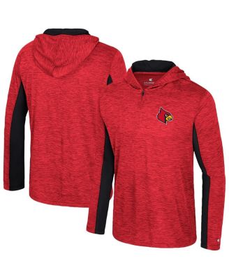 Colosseum - Men's Red Louisville Cardinals Always Sunny Quarter-Zip Hoodie