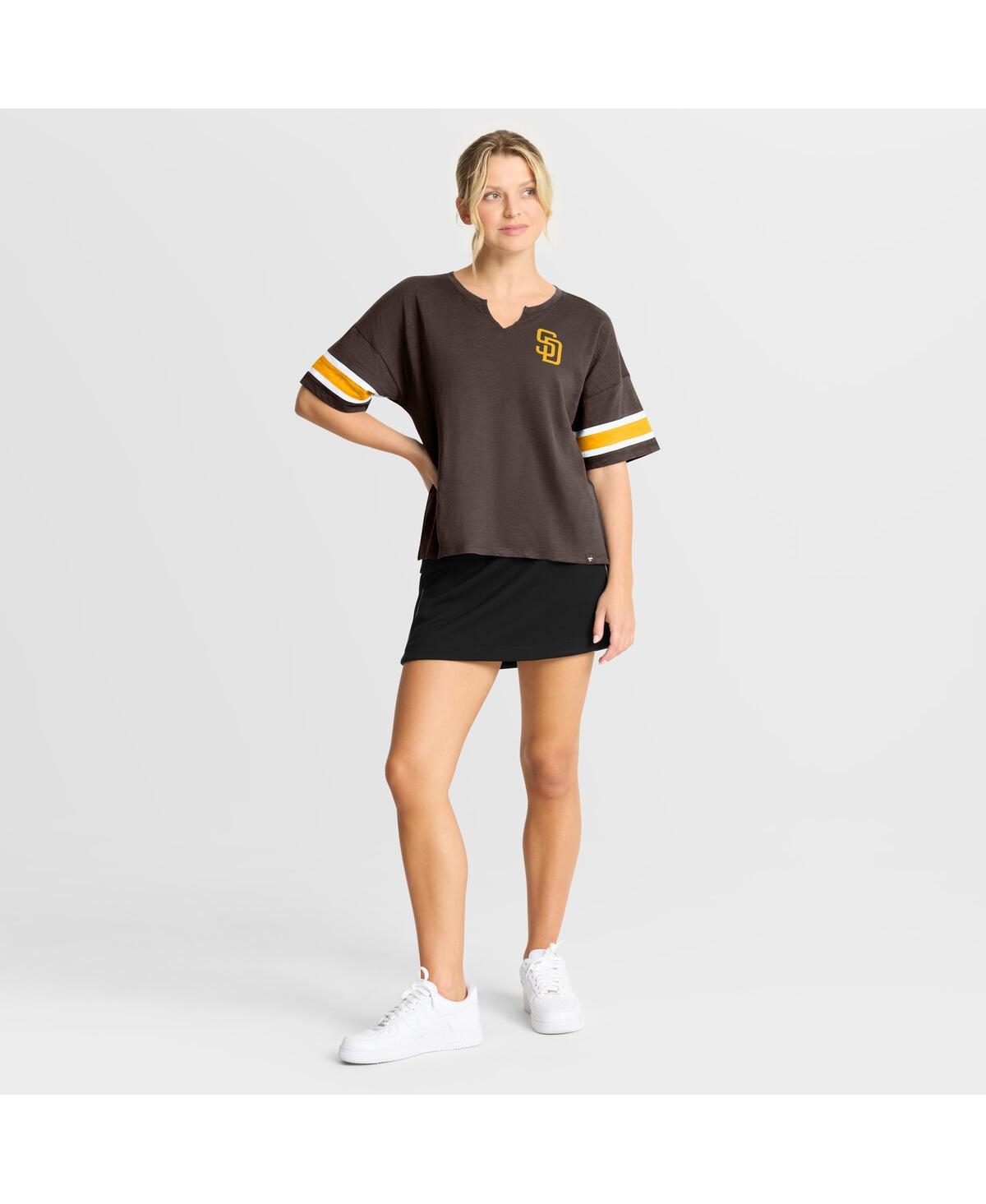 Fanatics Women's Brown San Diego Padres Curl Route T-shirt In Brown