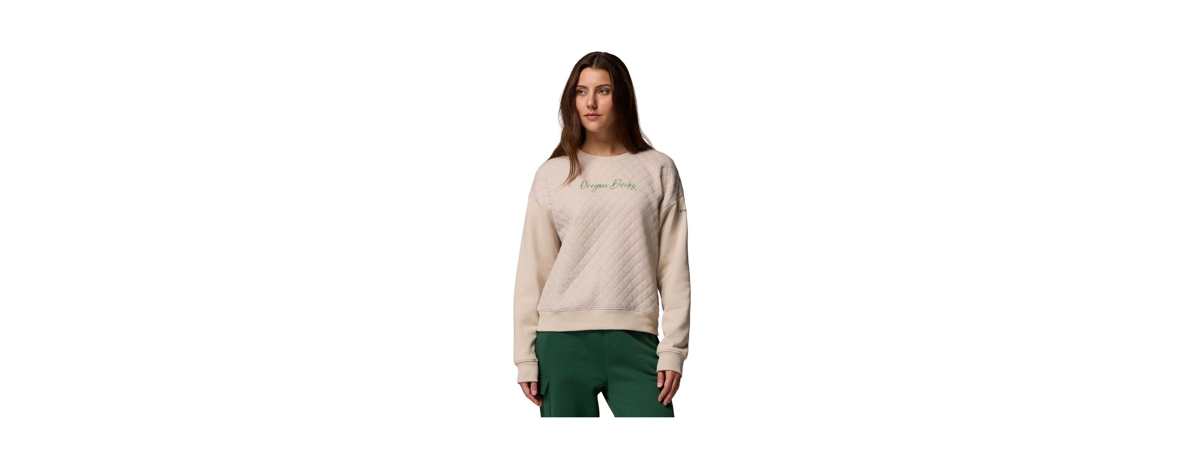 Columbia Women's Beige Oregon Ducks Collegiate Hart Mountain Quilted Sweatshirt
