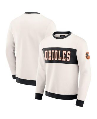 Darius Rucker Collection by Men's Cream Baltimore Orioles Color Block Crewneck Sweatshirt