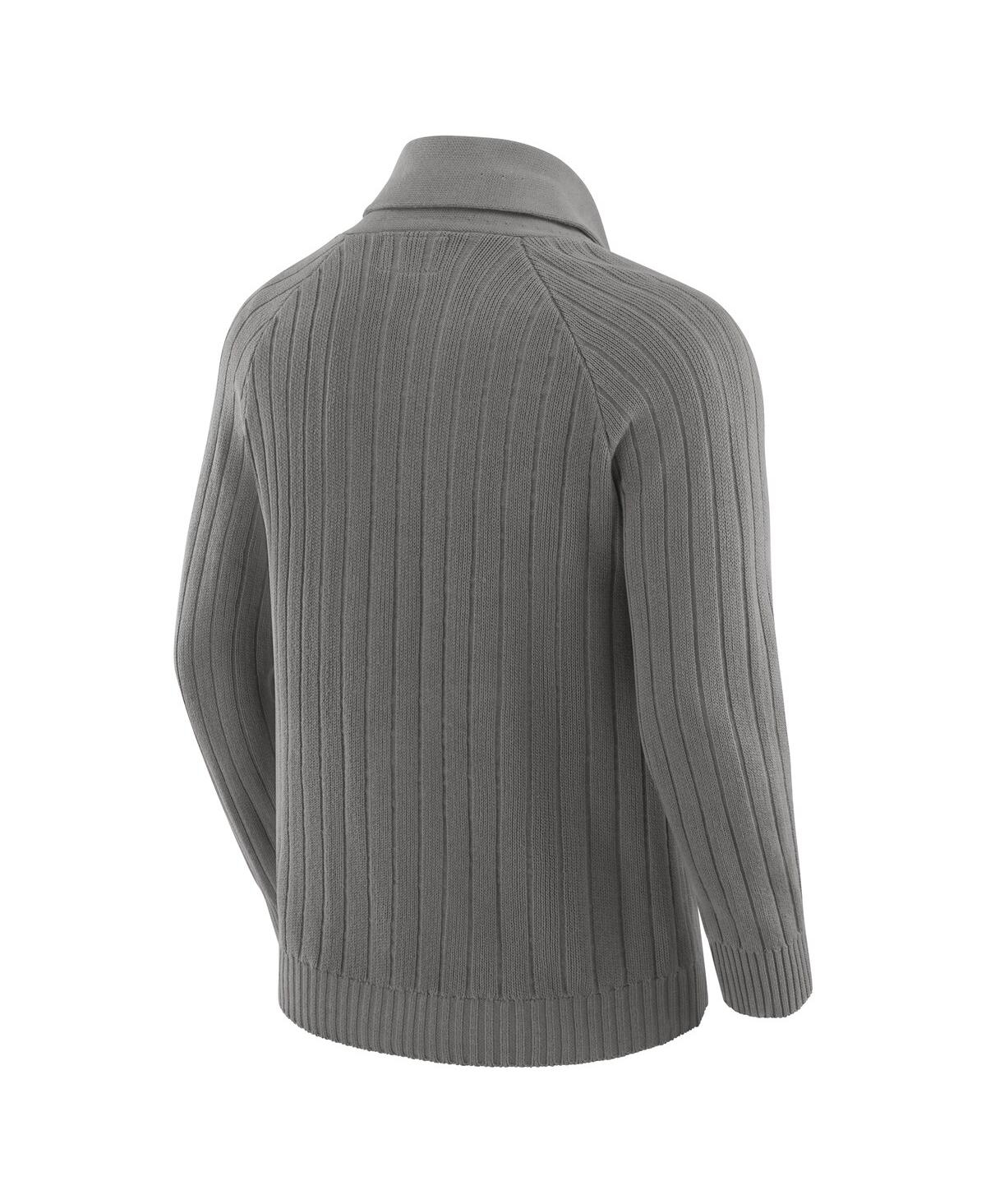 J. Palmer Men's Graphite Minnesota Vikings The Playmaker Cardigan Raglan Sweater In Gray