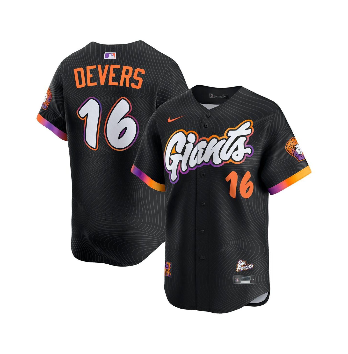 Мужской топ Nike Rafael Devers Black San Francisco Giants 2025 City Connect Limited Player Jersey — фото 1