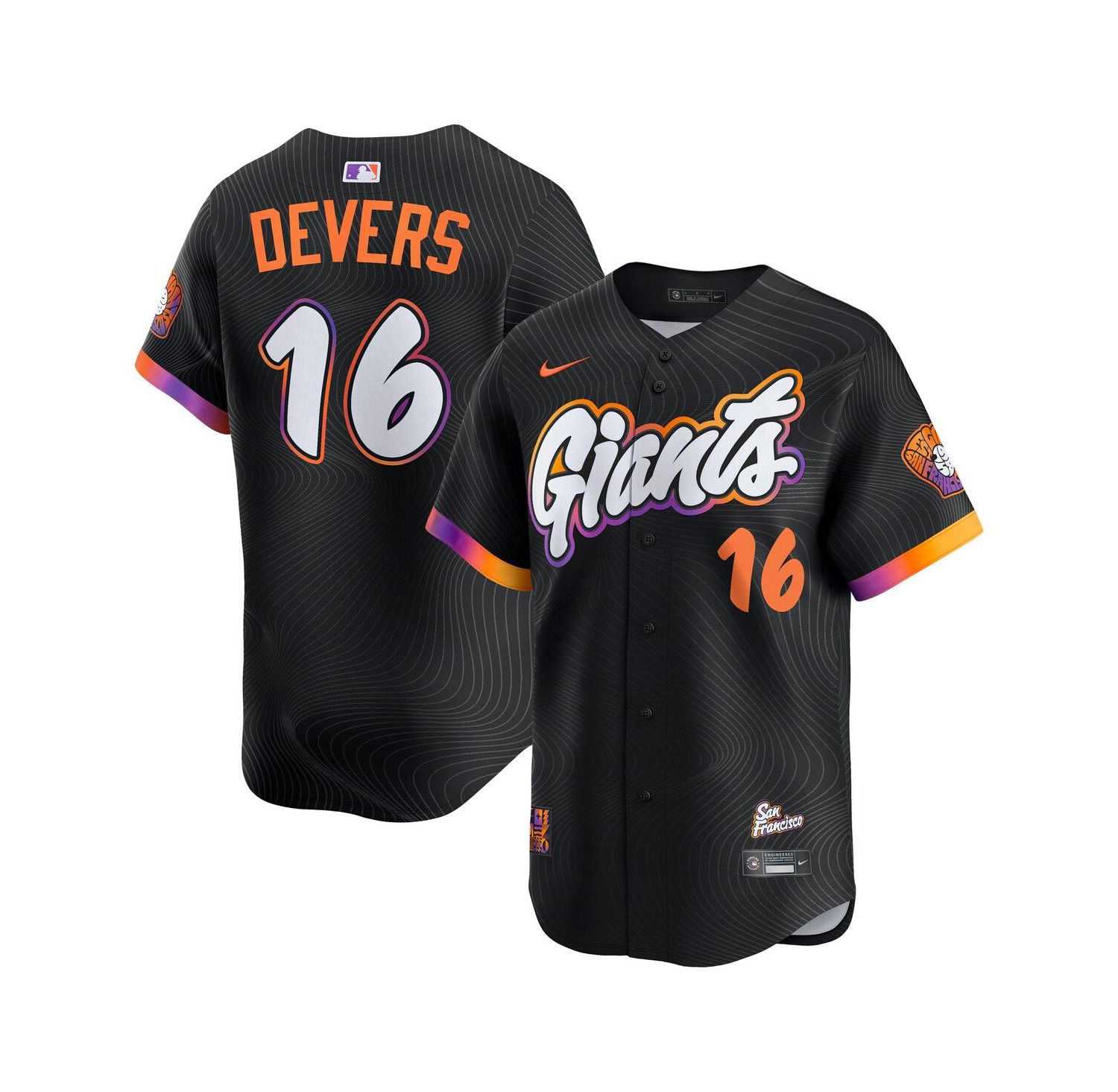 Men's Rafael Devers Black San Francisco Giants 2025 City Connect Limited Player Jersey