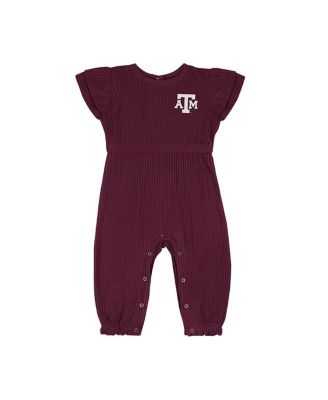 Baby Boys and Girls Maroon Texas A&M Aggies Beautopia Waffle Knit Romper