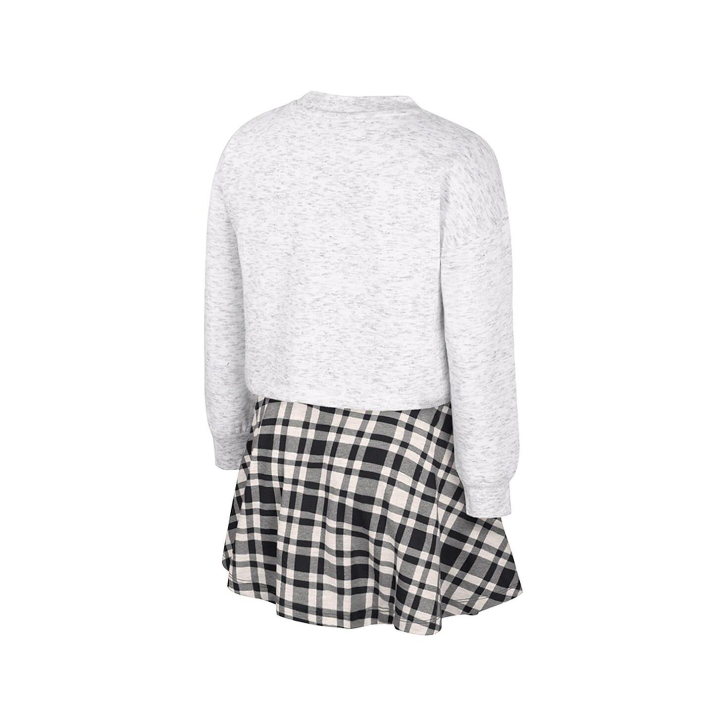 Colosseum Big Girls 2-Piece Gray Iowa Hawkeyes Marceline Plaid Skirt and Top Set — фото 3