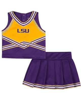 Colosseum - Girls Toddler Purple LSU Tigers Lollipop Park Cheer Two-Piece Set