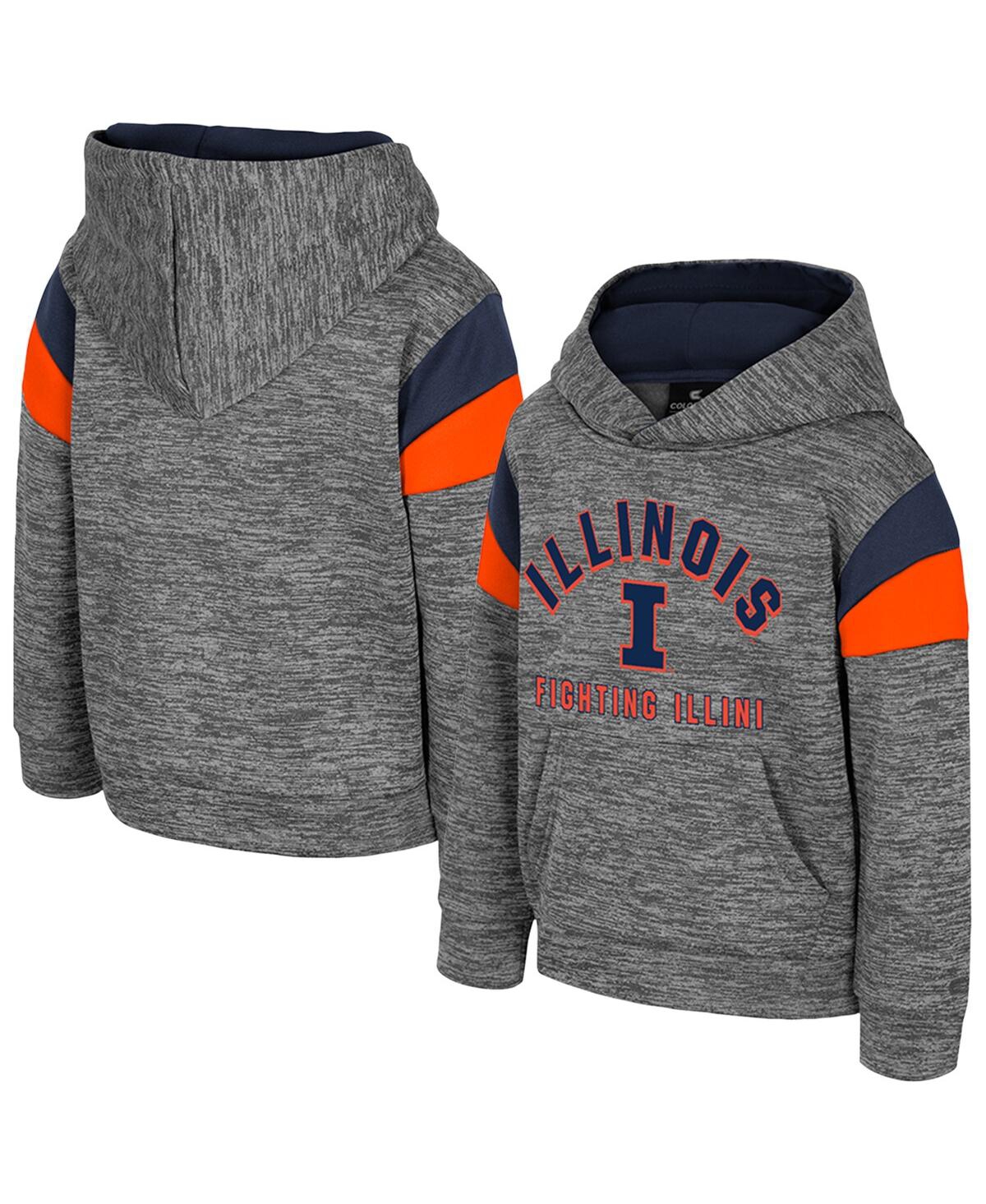Colosseum Babies' Toddler Gray Illinois Fighting Illini Wizard City Hoodie