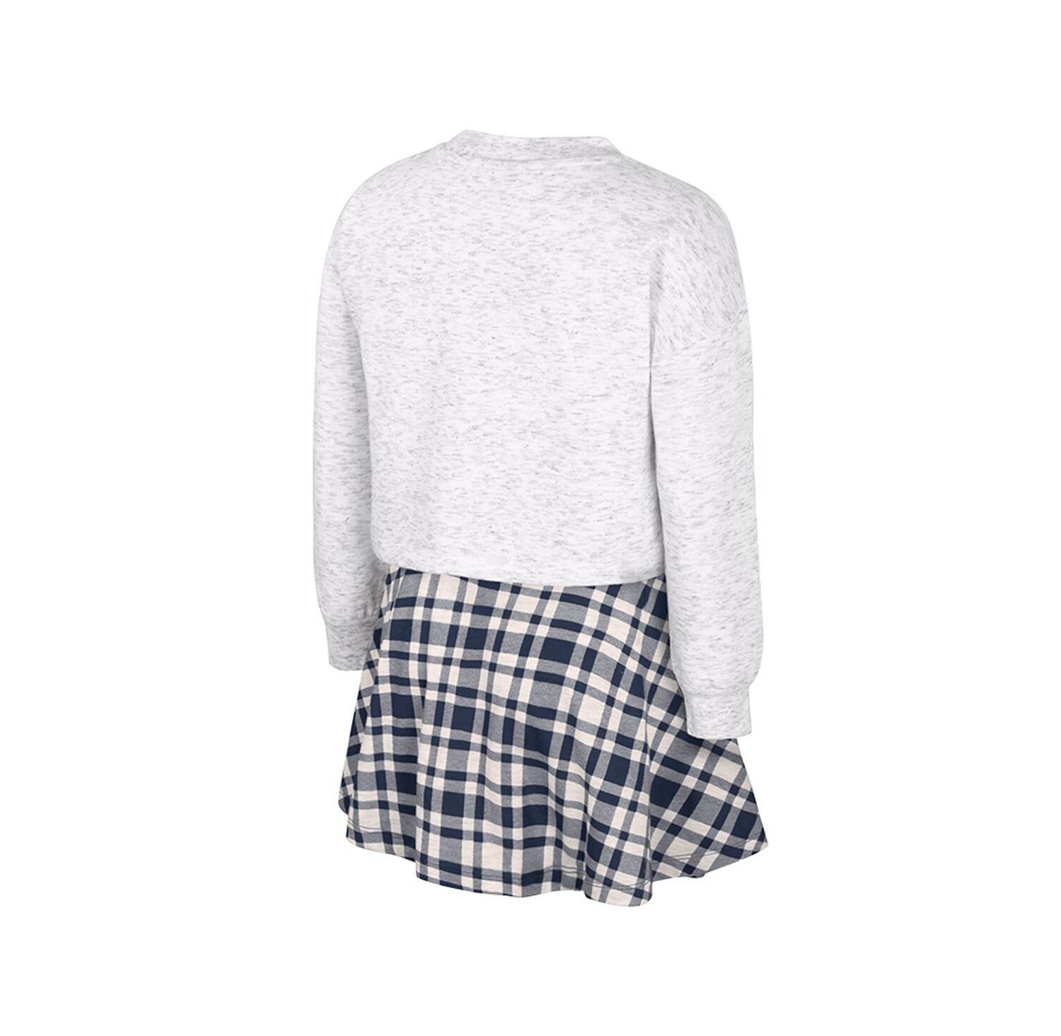 Big Girls 2-Piece Gray Notre Dame Fighting Irish Marceline Plaid Skirt and Top Set
