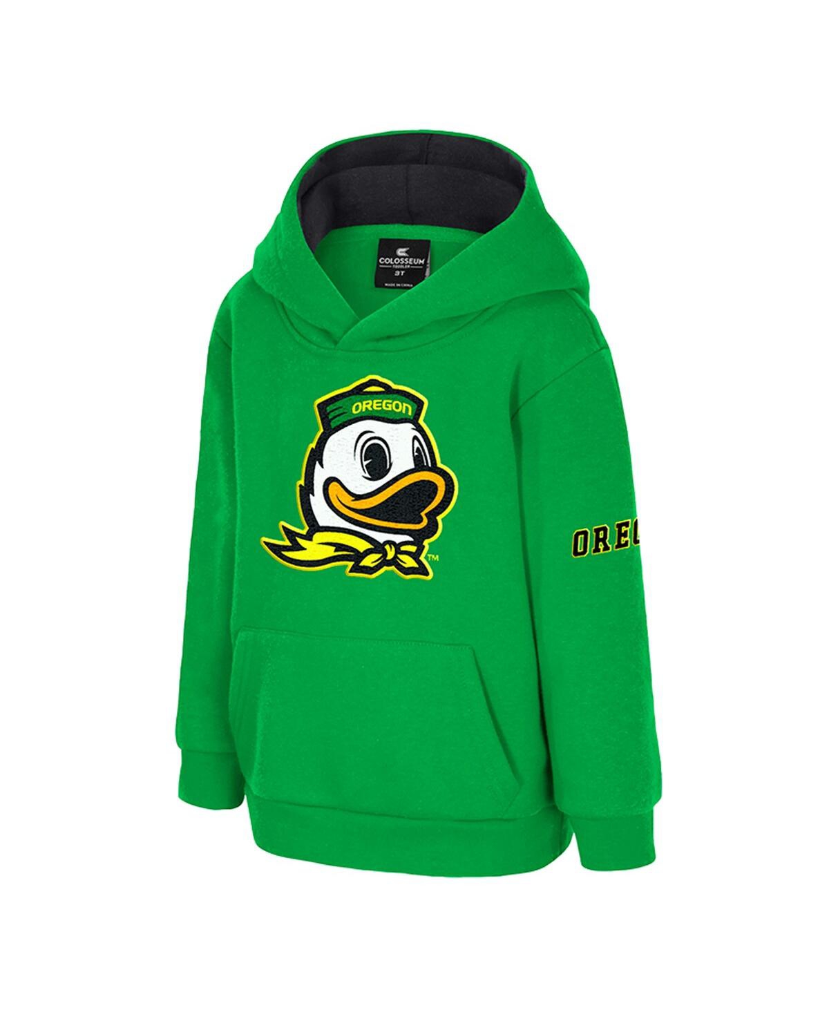 Colosseum Toddler Green Oregon Ducks Big Logo Volume Fleece Pullover Hoodie In Green