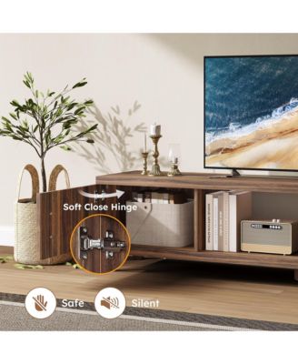 70-Inch Modern TV Stand Mid-Century Entertainment Center with Storage for 65"/75" TVs
