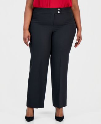 Plus Size High-Rise Wide-Leg Pants