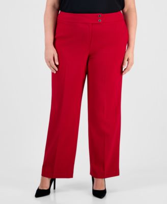 Plus Size High-Rise Wide-Leg Pants