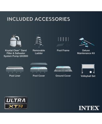 32' x 16' x 52" Ultra XTR Rectangular Outdoor Swimming Pool Set with Pump