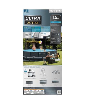 Ultra XTR Frame 14' x 42" Round Above Ground Outdoor Swimming Pool Set
