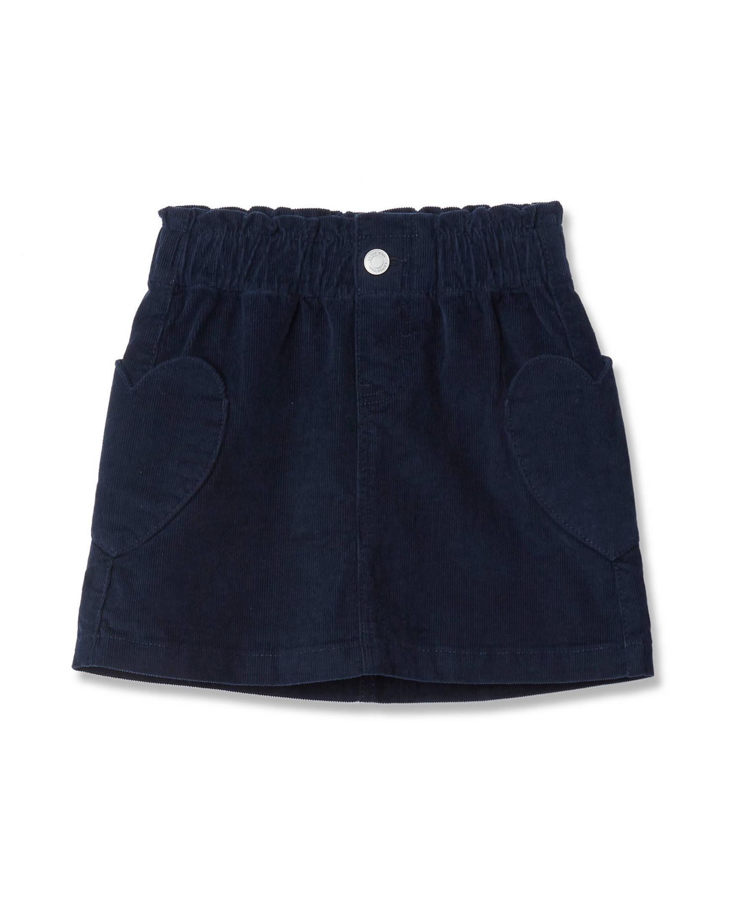 Girls Corduroy Skirt with Heart Pockets