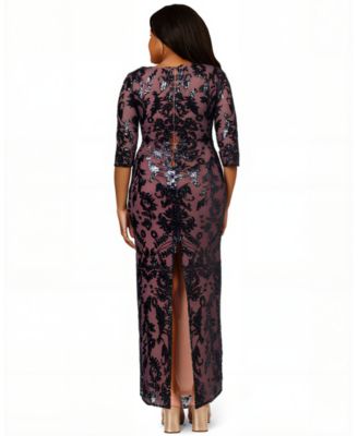 Plus Size Beaded Long Dress