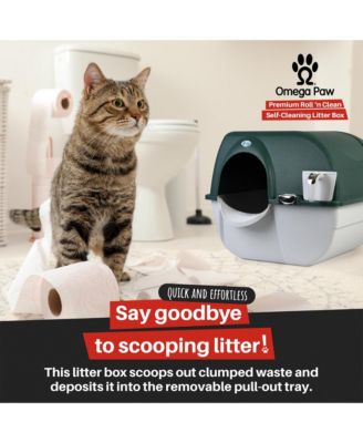 VMRA20-1-PR Premium Roll 'N Clean Self Cleaning Litter Box, LG, Green