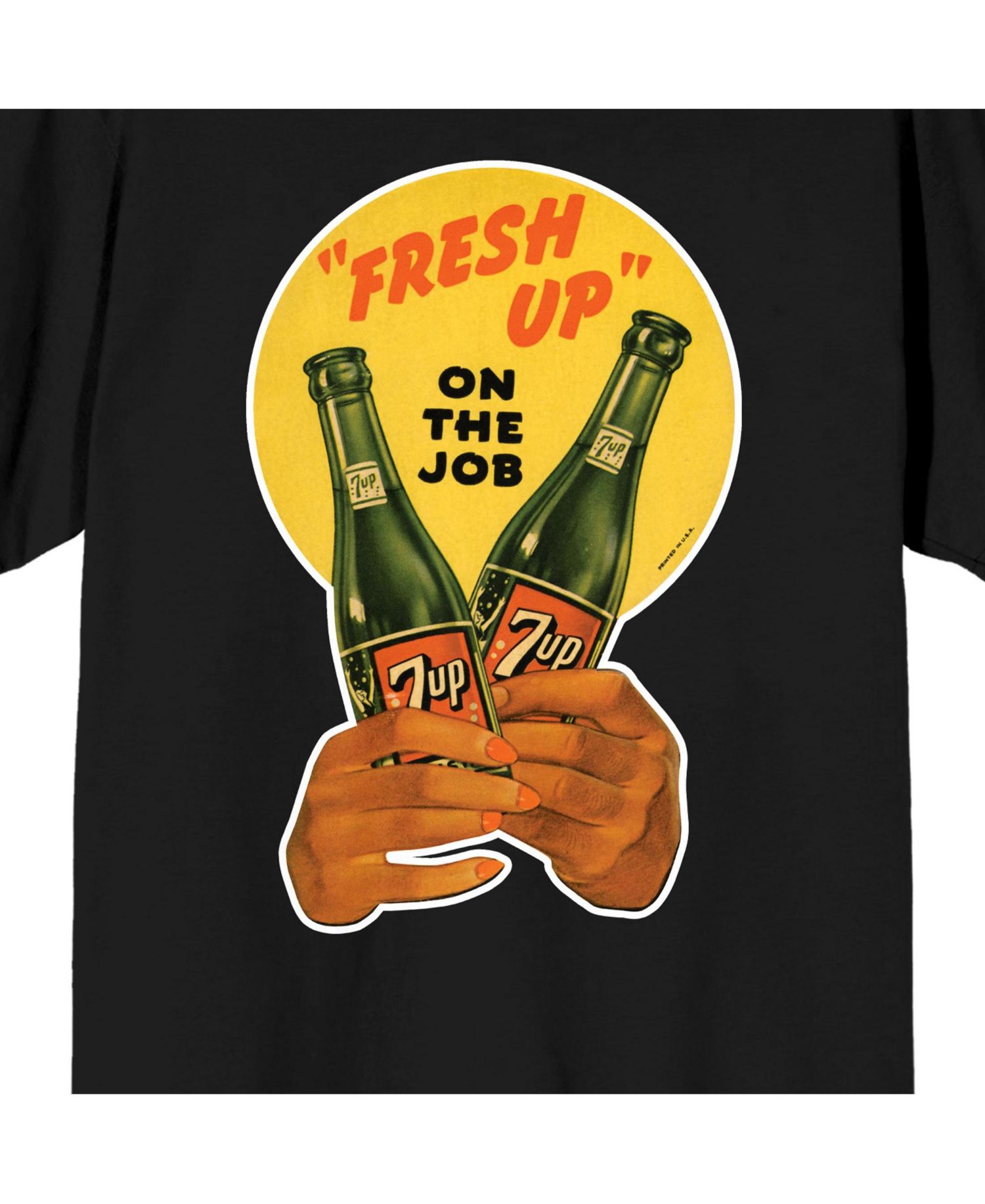 Men's Fresh Up On The Job 2 Green Bottles Black Short Sleeve Adult T-Shirt-3XL