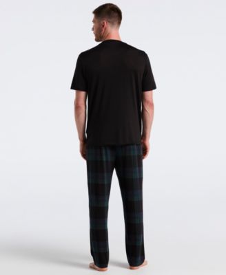 Men's Deluxe Touch Twill Plaid Print Pajama Pants