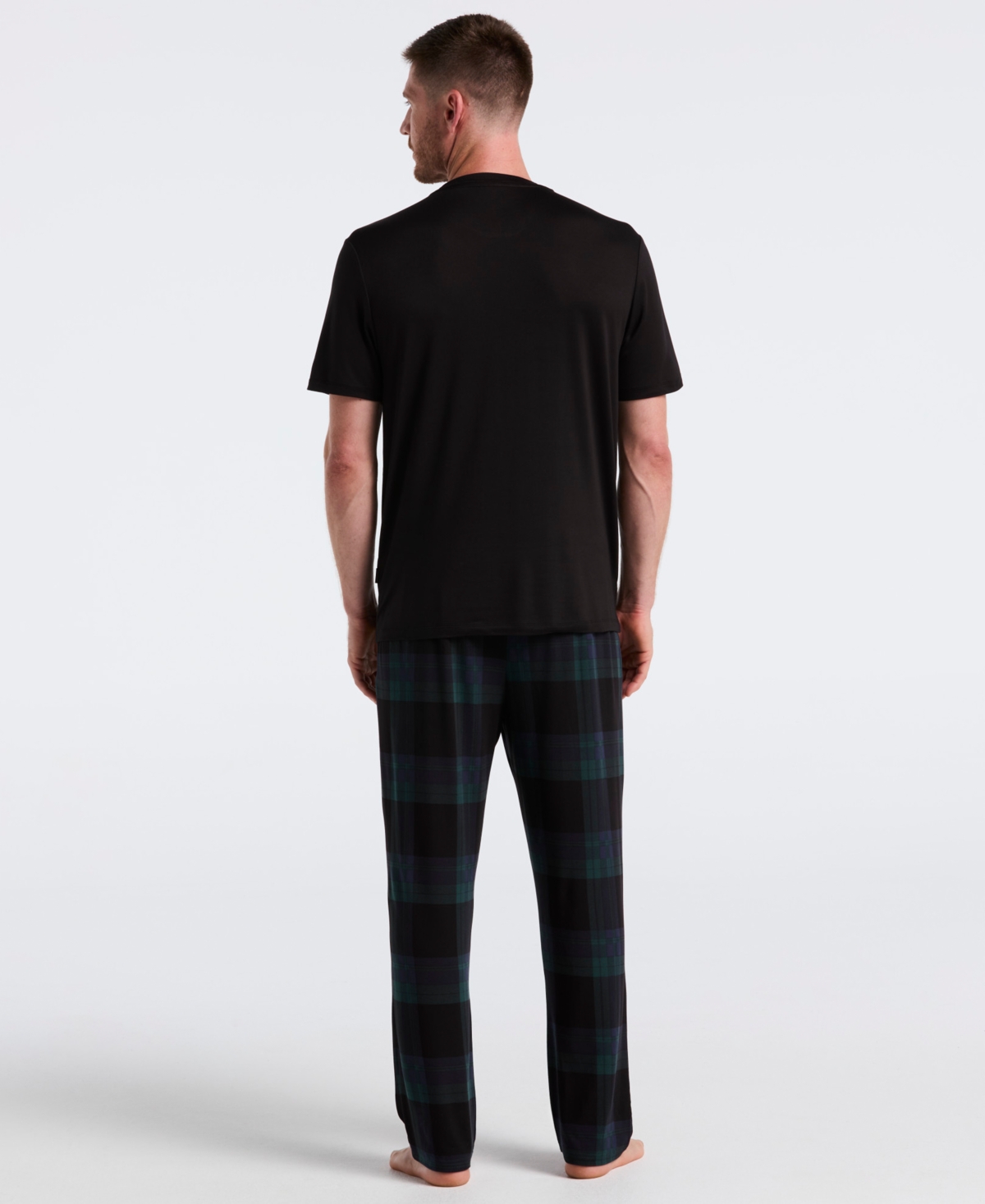 Perry Ellis Portfolio Men's Deluxe Touch Twill Plaid Print Pajama Pants In Multi