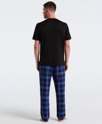 Men's Deluxe Touch Plaid Print Pajama Pants
