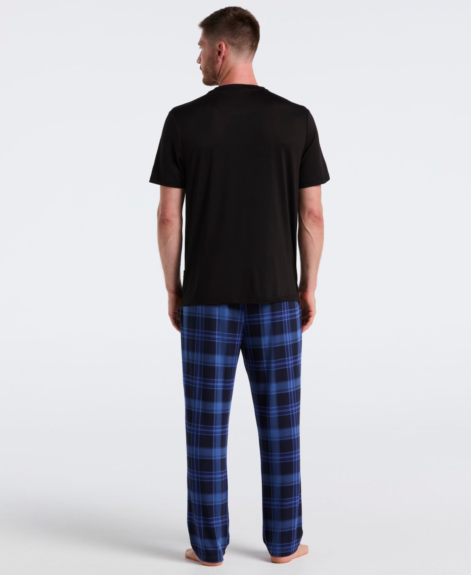 Men's Deluxe Touch Plaid Print Pajama Pants