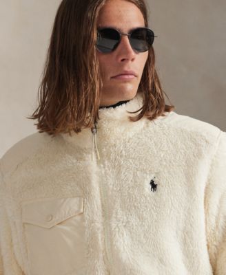 Men's Long Sleeve Curly Pile Fleece Jacket