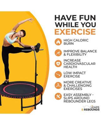 40" Adjustable Stability Bar with 40" Fitness Trampoline, Blue