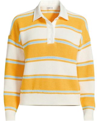 Plus Size Drifter Rugby with Woven Collar Sweater