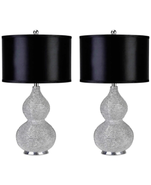 Abbyson Living Set of 2 Vito Sea Urchin Table Lamps