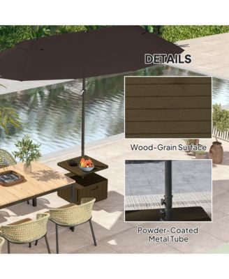 Patio Umbrella Base with Table, Weighted Umbrella Sd,