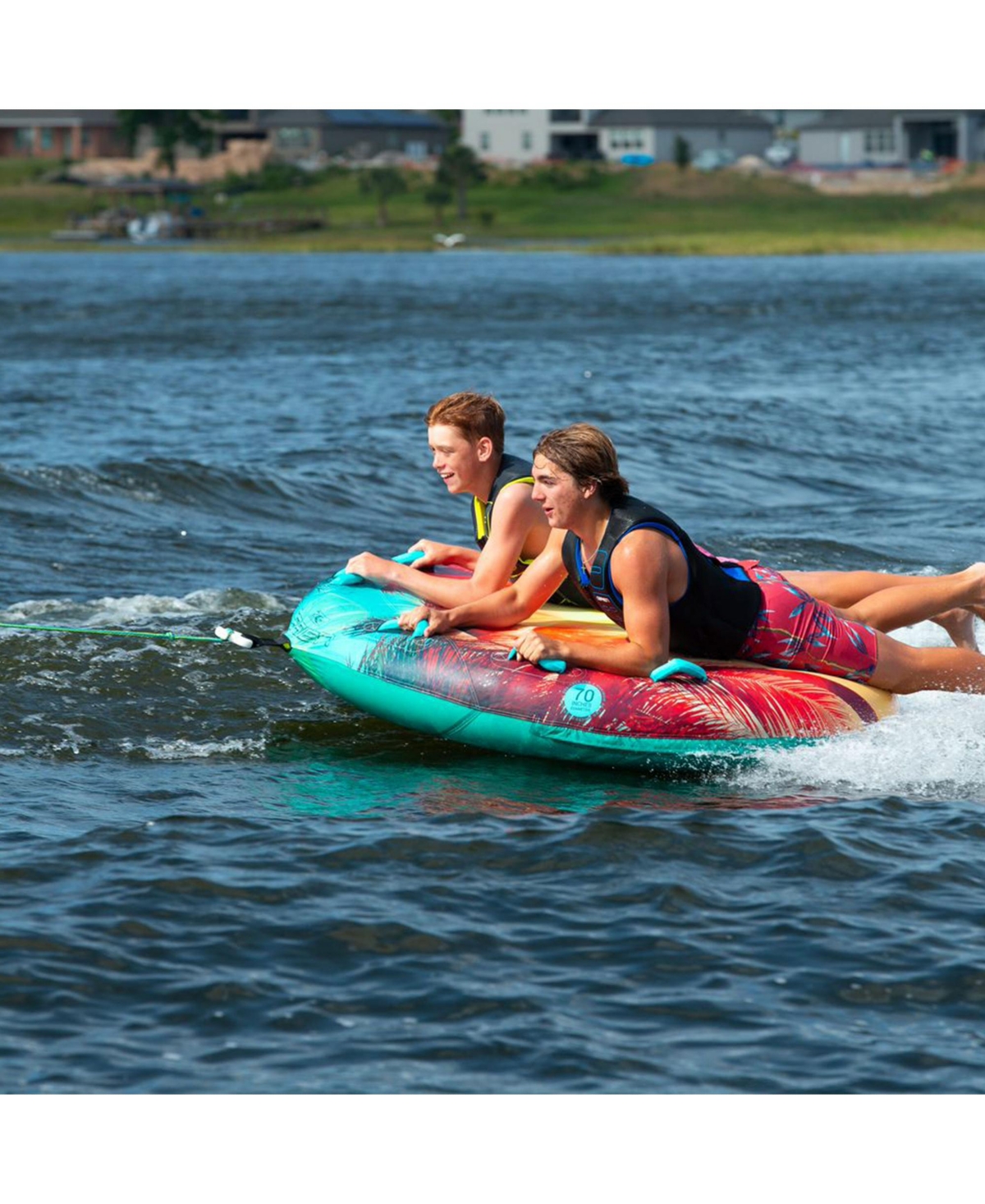 O'Brien Super Screamer 2 Person Inflatable and Towable Water Sports Tube Raft