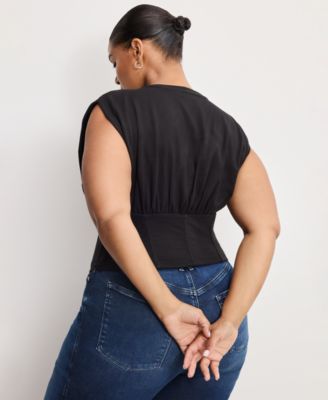Women's Sleeveless Corset Top, Regular & Plus Size