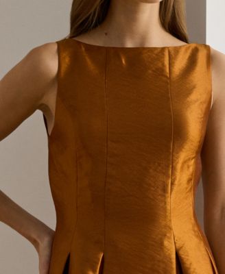 Women's Metallic Fit-and-Flare Cocktail Dress