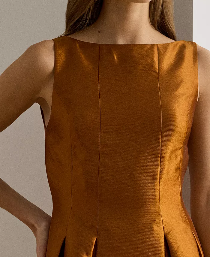 Women's Metallic Fit-and-Flare Cocktail Dress - thumbnail 3