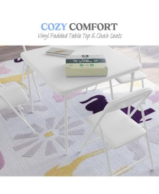 Kids 5 Piece Folding Table And Chair Set - Kids Activity Table Set