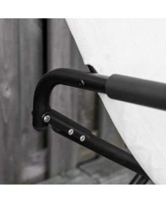 - Rocking Chaise Lounge Chair - 400lb Sunbathing Lounger - White