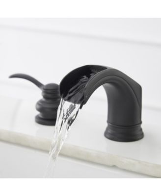 Pop-up Drain Assembly in Spot Resist 8 in. Waterfall Widespread 2-Handle Bathroom Faucet