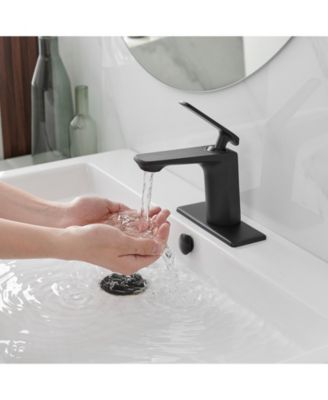 Single Hole Single-Handle Bathroom Faucet in Matte Black